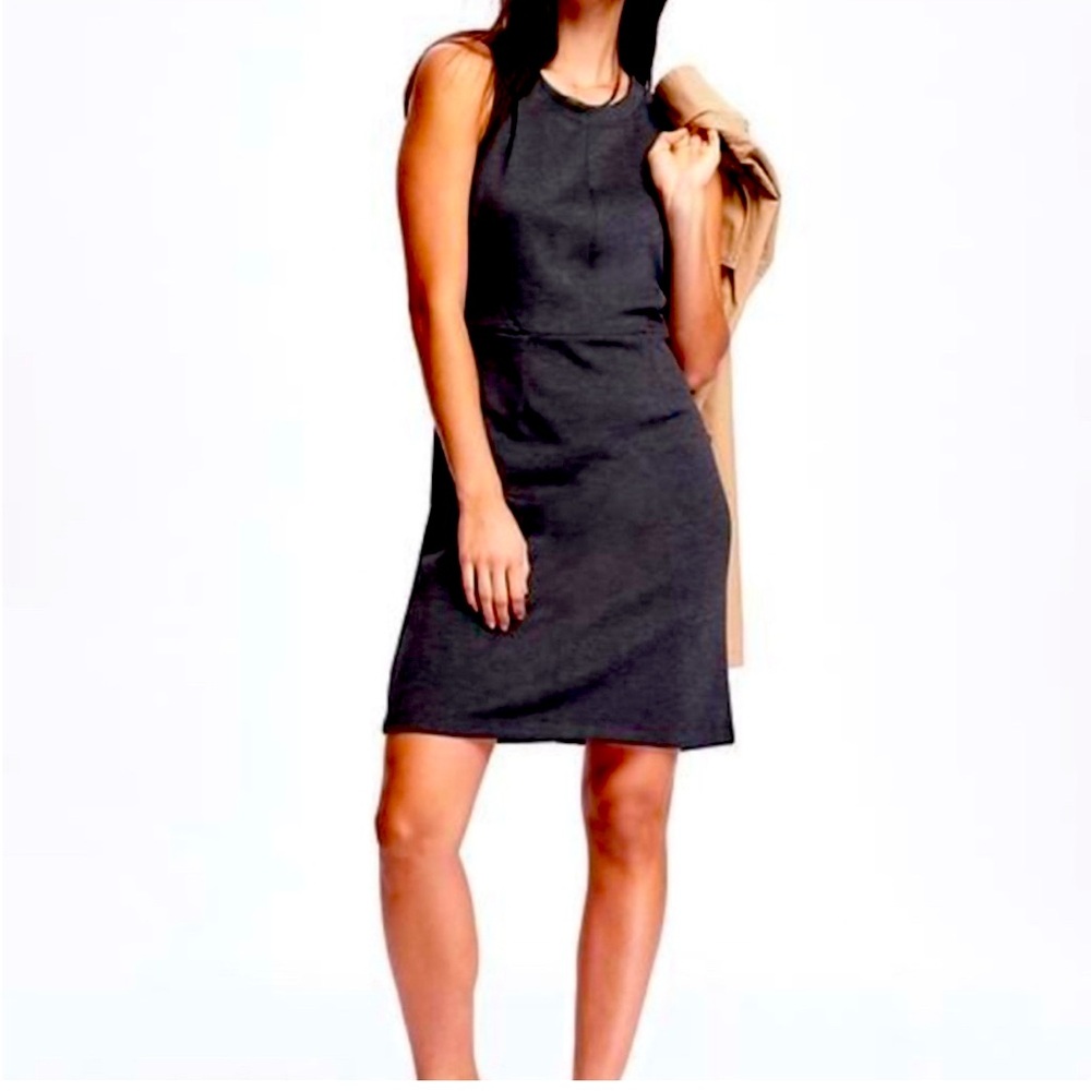 Old Navy Charcoal Sleeveless Sheath Work Dress